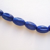 grooved oval - blue