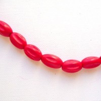 grooved oval - red